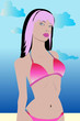 Illustration: sexy girl in swimsuit sexy girl in swimsuit
