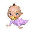 toon baby crawling