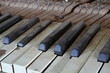 old piano notes with dust