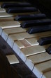 old broken piano notes