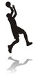silhouette of basketball player silhouette of basketball player
