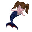 baby mermaid in blue baby mermaid in blue