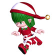 christmas elf running christmas elf running
