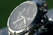 montre chronographe de luxe en gros plan