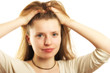 woman brushing hair