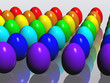 easter eggs. rainbow