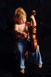 toddler playing violin