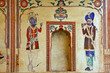 india, mandawa: colourful frescoes on the walls india, mandawa: colourful frescoes on the walls