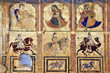 india, mandawa: colourful frescoes on the walls india, mandawa: colourful frescoes on the walls