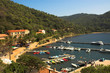 many boats in the village lagoon many boats in the village lagoon