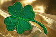 four leaf clover and shine of gold