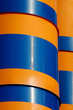 orange blaues silo