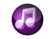music note icon 3d aqua button