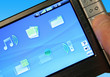 man using media player