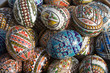 easter eggs with floral and geometrical design