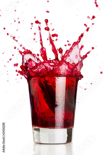 red liquid splash