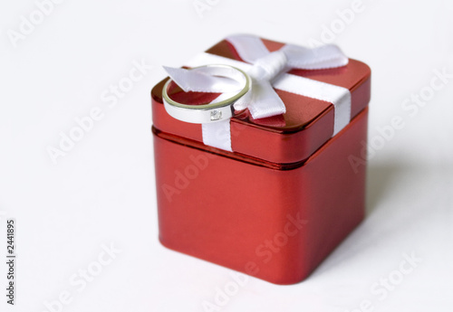 engagement ring with red box engagement ring with red box