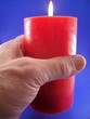 holding candle