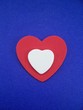 white and red heart
