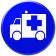blue icon with -med car- symbol