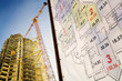 Photo: builded building and its plan builded building and its plan