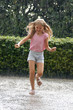 girl in the heavy rain