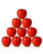 red apples on a pyramid shape