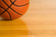 Photo: basketball on gym floor basketball on gym floor