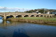 the old bridge over the river camel at wadebridge.