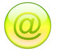 Illustration: gelbe email glasbutton gelbe email glasbutton