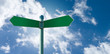 blank street sign post with 4 signs blank street sign post with 4 signs