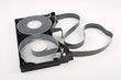 disassembled video cassette tape