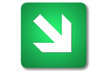 piktogramm flughafen: right and down arrow