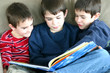 boys reading a book