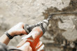 demolition hammer in use