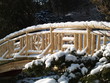 snow ona awoden bridge