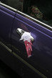 decorate a door of a limousine