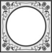 pansy square frame grayscale pansy square frame grayscale