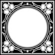 tulip square frame white on black tulip square frame white on black