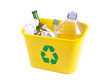 yellow disposal bin