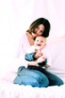 young mother and her baby boy