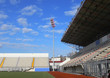 empty tribunes on soccer stadium 2