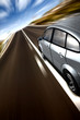 fast car on a road