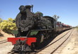 steam train crossing lines