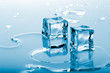 blue ice cubes