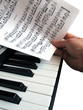 piano music with hand isolated