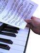 piano music with hand isolated
