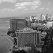 black and white photo, honolulu,