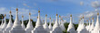 forest of stele in kuthodaw , mandalay , myanmar , panorama