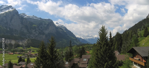 swiss country cottage in the kandersteg valley , switzerland , p
